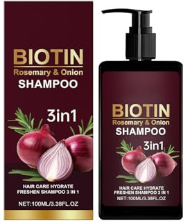 Zwiebel- und Rosmarin-Shampoo für Haarwachstum, 2025 Neues Zwiebel-Biotin- und Rosmarin-Shampoo gegen Haarausfall und dünner werdendes Haar, Haarpflege, Feuchtigkeitspflege, Reinigung 3-in-1 für alle