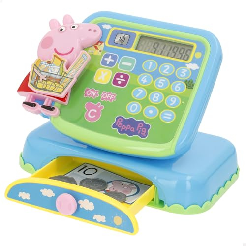 ColorBaby Peppa Pig Registrierkasse, Spielzeug, inklusive Zubehör, Banknoten, Münzen und Karten, Spielzeug, Rollenspiele, Lernspielzeug, Lernen und Spaß, ab 3 Jahren (39162)