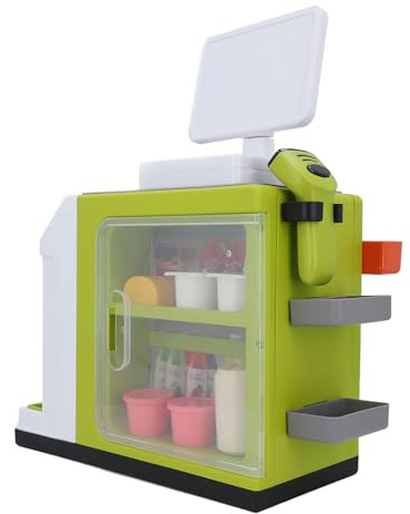 Riuulity Spielzeug-Registrierkasse mit Scanner und Zubehör – Fantastische Geburtstags- oder Geschenkauswahl für – ABS-Registrierkassenmaterial mit Sicherem und Zuverlässigem Design, Geeignet für