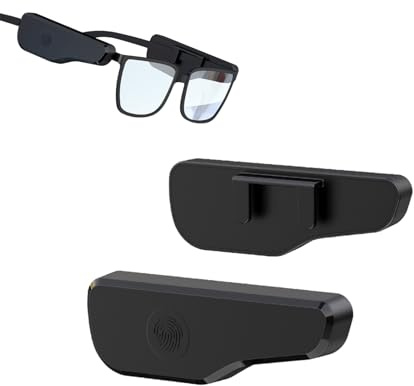 LICAEVEY External Glasses Bluetooth Headphones, Open Ear Audio & Bone Conduction for Sports Running, Wireless Universal Fit Headphones for Glasses