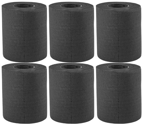 Farbige Papierhandtücher, 6 Stück, schwarzes Toilettenpapier, 4-lagig, weiche, saugfähige Handtuchrolle für Haushalte, Zuhause, Badezimmer, Küche, Büro, farbige Toilette