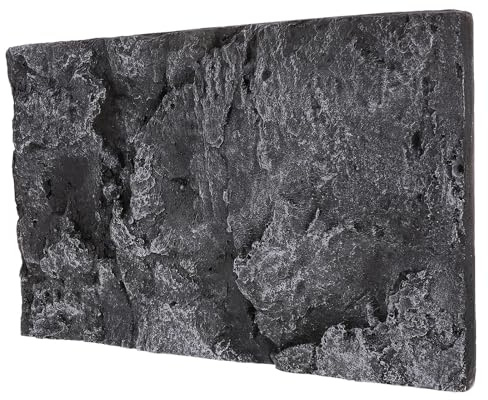 3d-hintergrundplatte für Reptilien Terrarien als Stilvolle Dekoration | Pu Schwarz, Verblasst Kaum, Schöne Szenerie, Passend für Schildkrötenbecken und Reptilienbecken