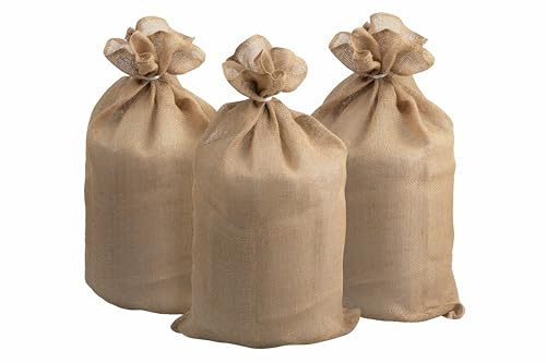 Meister Jutesack 100 x 60 cm – 3 Stück – Kartoffelsack aus 100% Jute | Geiegnet zum Frostschutz, Sackhüpfen und Pflanzenschutz – arbeiten – mehrteiliges Set – übersichtliche Anwendung