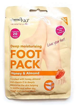 Derma V10 Deep Moisturising Foot Pack Honey & Almond (3)