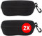 TBOC Custodia Rigida Occhiali da Sole - [Pack: 2 Unità] Astuccio da Cintura Nero Porta Lenti Occhiali da Vista Lettura Sicurezza Lavoro per Auto Design Grande Fashion Originale con Clip Uomo Donna