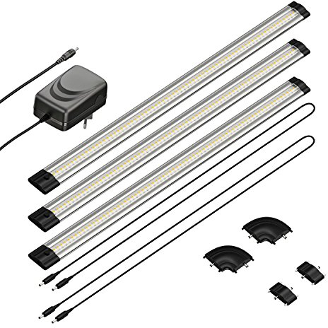 parlat LED Unterbau-Leuchte SIRIS, flach, je 50cm, 100cm Kabel, je 655lm, weiß, 3er Set