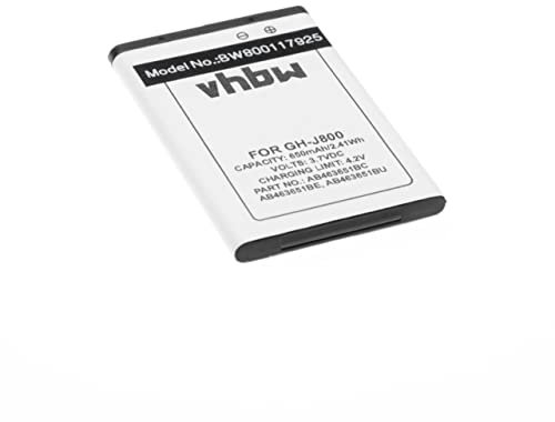 vhbw Batterie Compatible avec Samsung SGH-P270, SGH-R450 Katalyst, SGH-R450, SGH-P220, SGH-P260 téléphone Portable (650mAh, 3,7V, Li-ION)