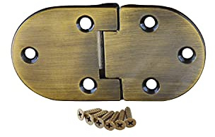 Baltimore Hardware Butler Tray Hinge, Brushed Antique Brass - 8 Pack