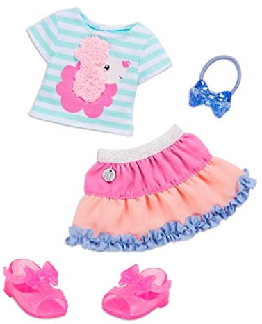 Glitter Girls - Pudel-Schmuseeinheiten - Pudel Outfit & Haarband - Haarschleife & Glitzerschuhe - Puppen-Outfit in leichter Passform - 36 cm Puppen-Zubehör - 3 Jahre +