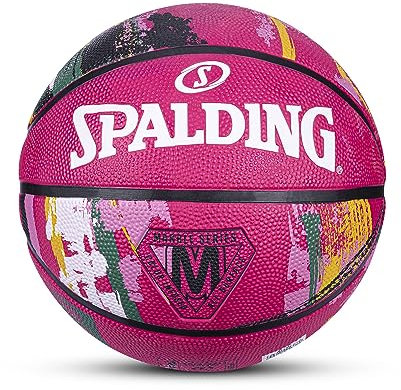 Spalding Basketball aus Marmorkautschuk (Farbe: Rosa, Gr e: 6