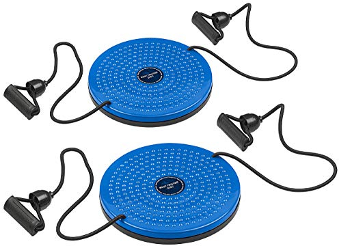 PEARL Sports Waist Twisting Disc: 2er-Set Fitness Twisting Disks mit Expander für Bauch, Taille & Arme (Waist Disc Übungen, Twist, Vibrationsplatte)