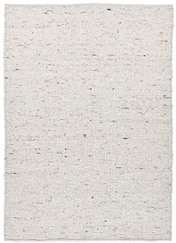 Handwebteppich Alm Glück | beidseitig verwendbar | nachhaltige, ungefärbte Schurwolle | 60 x 90 cm | beige/natur | THEKO die markenteppiche