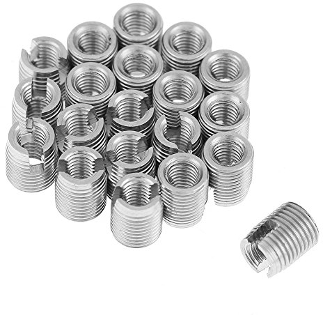 20 Stück Sus303 Edelstahl Selbstschneidende Gewindeeinsatzmuttern Für Spiralförmige Reparaturen, M3 X 6 Mm Ideal Präzise Schraubarbeiten Im Maschinenbau Diy Projekte Handwerker Heimwerker, Robuste