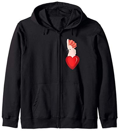 Moluccan Kakadu Papageienherz Tasche Kapuzenjacke