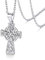 Silver Necklace Women's Necklace Celtic Knot Necklace Ladies Jewellery Layered Necklace Irish Gifts for Women Pendant Necklace Sterling Silver Cross Necklace