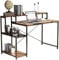 PADMA HOUSE Schreibtisch, Computertisch, PC-Tisch, Holz Schreibtisch mit Ablage Computertisch, Studiencomputer-Laptoptisch mit Lagerregalen Schreiben Tisch für Home Office Schlafzimmer