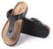Hitmars Sandale Homme Mules Plat Plage Pantoufle Outdoor Chausson d'Été Bout Ouvert Sandals Ajustable Boucle Antidérapant B noir-2 taille 45