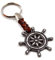 ClaroSchmuck Porte-clés en métal épaisseur 2 mm - Bracelet en cuir synthétique - Longueur totale : env. 9 à 11 cm, Roue de commande., taille unique