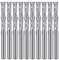 EU_HOZLY Lot de 10 fraises à spirale 2 flûtes Down Cut 3.175mm Diamètre de coupe 3.175mm Tige 17 mm Longueur de coupe en métal dur CNC Bits Fraises à queue pour gravure sur bois