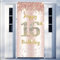 16th Birthday Decoration for Girls, Happy 16th Birthday Backdrop Banner Rosegold Fabric Sign Poster, 16 Years Old Party Supplies Door Banner Photo Background Welcome Sign