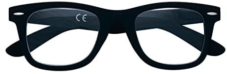 Zippo Gafas de lectura de toque suave, hechos con marco de líneas suaves, ideal para hombres y mujeres, diopter +1.00, color negro