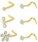 Zolure 18g Nasenpiercing Chirurgenstahl Nasenpropfen L Form Nasenpropfen Diamant Top Piercing Nasenpiercing Mit Cz Top