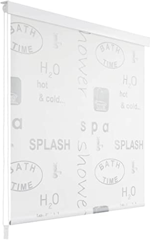 ZEYUAN Duschrollo, Spritzschutz Für Badewanne, Duschvorhang Badewanne, Badewanne Vorhang, Duschvorhang Rollo, 140 x 240 cm Splash-Design