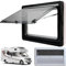 DEHIWI Ausstellfenster Seitenfenster Wohnmobilfenster Acryl-Doppelglas Camper Wohnwagen Schiebefenster RV Externes Push Fenster,70° Öffnungswinkel inkl. Fliegengitter & Verdunklung,600mm*600mm