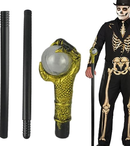 Halloween Prop Stick Pimp Canes | Gehstock- -Zauberstab für Halloween-Cosplay-König,Tragbarer Festival-Zauberstab für Halloween-Par -Themenzubehör Kirdume