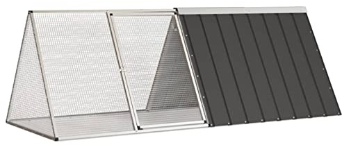 Festnight Outdoor Hühnerstall XXL groß Freilaufgehege Metall Hühnerhaus Geflügelstall Kaninchenstall Hasenstall Hühnerkäfig Freigehege für Hühner Kaninchen Gänse Enten