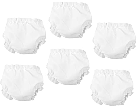 Toyvian 6 Puppenhöschen puppenkleidung Puppen Kleidung Babypuppen tun so, wären sie Puppenunterhemd Mikro-Dessous Spielzeug Puppenunterhose Babypuppenwindeln wiederverwendbar Stoff