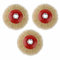 Lot de 3 cônes de brosse métallique – nervures de brosse 115 mm M14 pour rouille polonaise et roues métalliques polies pour boucle d'angle incurvée