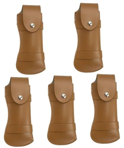 Zerodeko 5stücke Pu-leder Cutter-schutzabdeckung Universelle Messerhülle Für Küchenmesser Tragbare Und Kompakte Schutzhülle Für Outdoor-aktivitäten Für Angeln Camping Und Bbq
