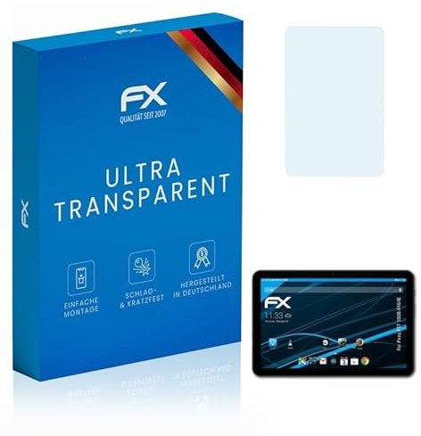 atFoliX Schutzfolie kompatibel mit Peaq PET 1008-F464E Folie, ultraklare FX Displayschutzfolie (2X)