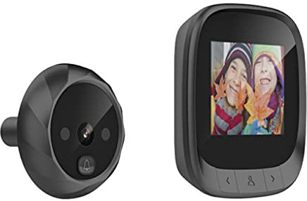 kesurpae LCD Screen Peephole Viewer Wireless 90-degree Door Bell Viewers Long Standby Video Intercom Security Camera Home