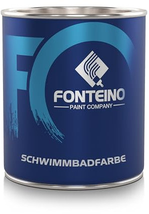 Fonteino Schwimmbadfarbe Poolfarbe Poolbeschichtung Schwimmbeckenfarbe Ultramarinblau - 750ml