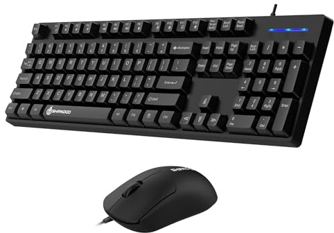 Odpaltoy 104 Keys Gaming Keyboard and Mouse,Wired Full Size Keyboard,Wired Kids Computer Keyboard,Compatible with Windows,macOS,Value Combo Set (Black Keyboard and Mouse)