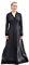 Battle-Merchant – langes Mittelalterkleid Meira mit Samt-Details - Fantasy Kleid für Damen - Gewandung, Kostüm, LARP (XL, Schwarz)