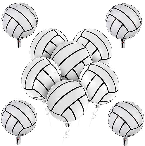 Keuyeo Volleyball-Ballon, 10 Stück, 45,7 cm, Dekorativer Aluminiumfolienballon, Sport-Motto-Feier, Mylar-Ballon Für Partyzubehör
