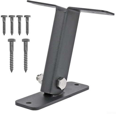 Lastdaytime Stainless Steel304 Pergola Roof Riser Beam Bracket, Angle Adjustable, 7GA Baseplate (1set)