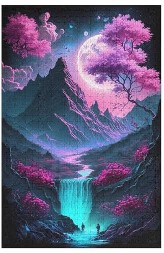 1000 Teile Puzzles Für Erwachsene, Kirschbaum Japan Kunst Puzzle, Holzpuzzle - Familienpuzzle Verringerter Druck Schwieriges Puzzle Unmögliche Puzzle Für Erwachsene 12+ Kinder 78×53cm