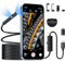 Caméra Endoscopique à Double Objectif, Endoscope Android Semi-Rigide HD 1080p avec 8+1 Lumières LED Réglables, Caméra d'Inspection de Sonde Étanche IP67 de 7,9 mm pour Android et iOS (16,5 ft/5 m)