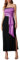 GRACE KARIN Vestido largo de noche para mujer, con abertura, elegante, de satén, sin tirantes, sexy, para cóctel, bodycon, negro y lila, 44