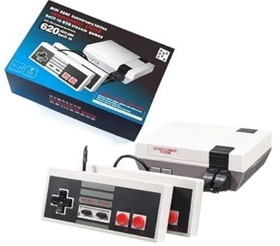 ElectroMGD | Mini Consola De Juegos Retro Clásica Incorporada 620 Juegos AV incorporada Plug & Play TV Game Box con 2 Joysticks Happy Childhood Mejor Regalo para Niños Navidad (AV Cable)