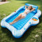 Inflatable Sun Lounger Pool Float for Adults - Swimming Tanning Pool Inflatable Sofa with Headrest & Dual Cup Holders for Beaches, Backyards, Patios,& Swimming pools, 70x53 /180×120 cm, Blue
