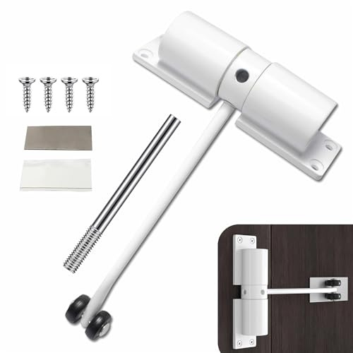 Automatischer Türschließer, Einstellbar Gartentorschließer Tür Schließer mit 4 Schrauben und Einstellhebel Door Closer Automatische Puffer Geschlossen für Zuhause Büro Schlafzimmer