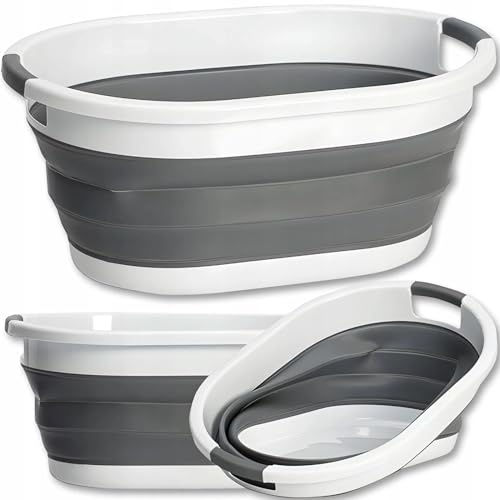 KONTAI® Faltbare Schüssel 25L – Waschwanne aus Silikon für Camping