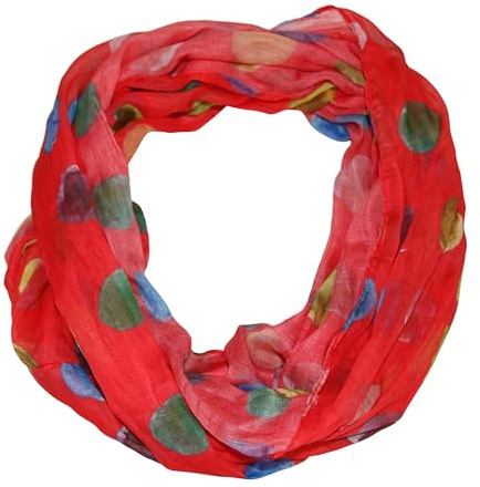 beybey® Damen Seide Loop Schal in herrlichen Farben und ein Batik Punkte Loopschal zum Verlieben Seidenschal