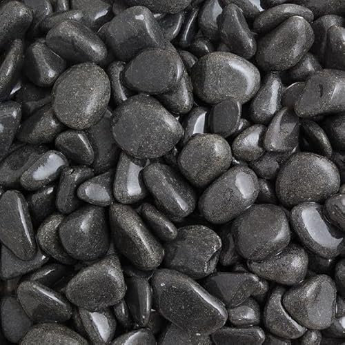 Charles Watson Ebony Pebbles 15-30mm Decorative Garden Stones Large Approx. 20kg Polybag