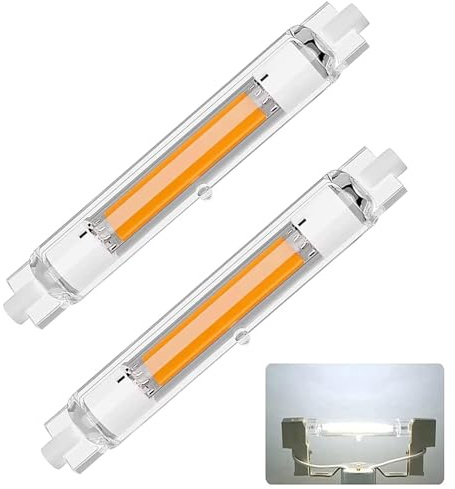 Dvnoua R7S LED Bulb 118mm 30W, R7S Bulb 118mm LED Dimmable Equivalent 300W R7S Halogen Bulbs, Cool White 6000K, 3000LM, Flicker-Free, 360° Light Angle, Energy Saving R7s Bulbs, 2 Pack